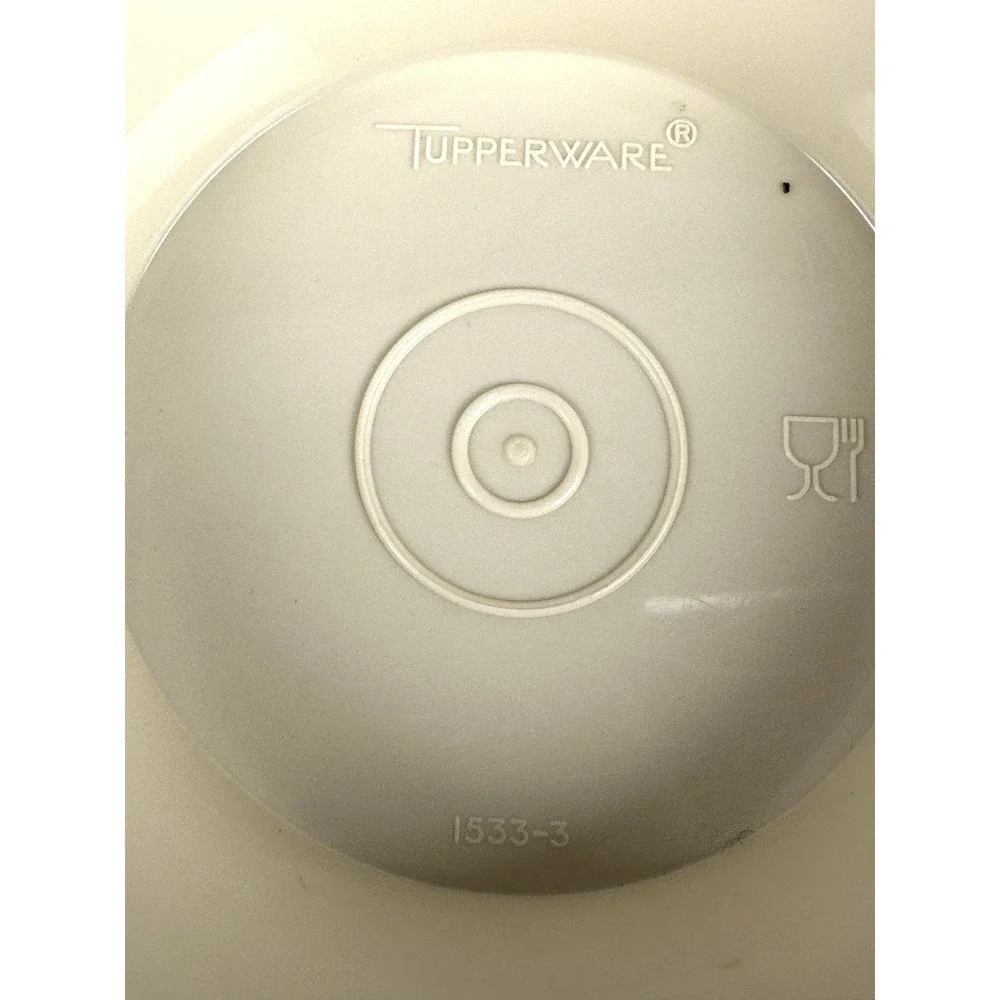 Vtg Tupperware Almond Serve-it All 3 Pieces 1531-3 1532-4 1533-3 Tiered Dish